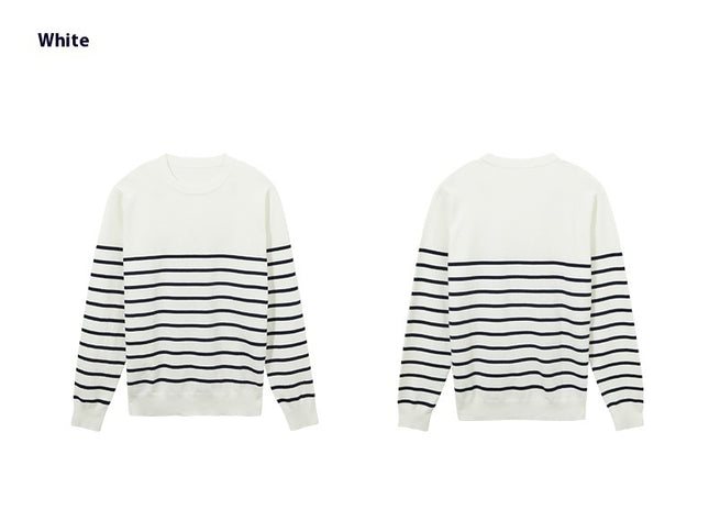 Maglione da uomo a girocollo ampio – Pullover lavorato a maglia casual