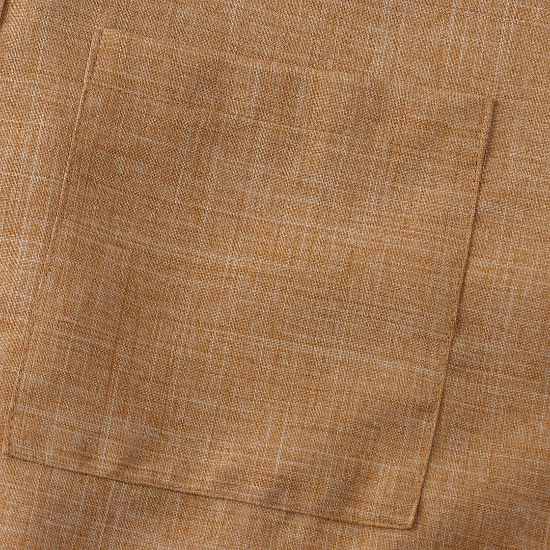 Men's Cotton-Linen Short Sleeve Shirt