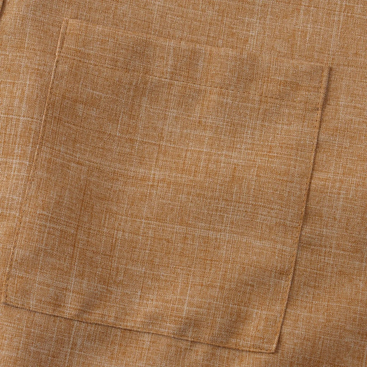 Men's Cotton-Linen Short Sleeve Shirt