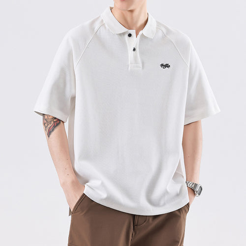 American Polo Collar Daily Raglan T-Shirt – Men's Street Fashion Top-HighTouch