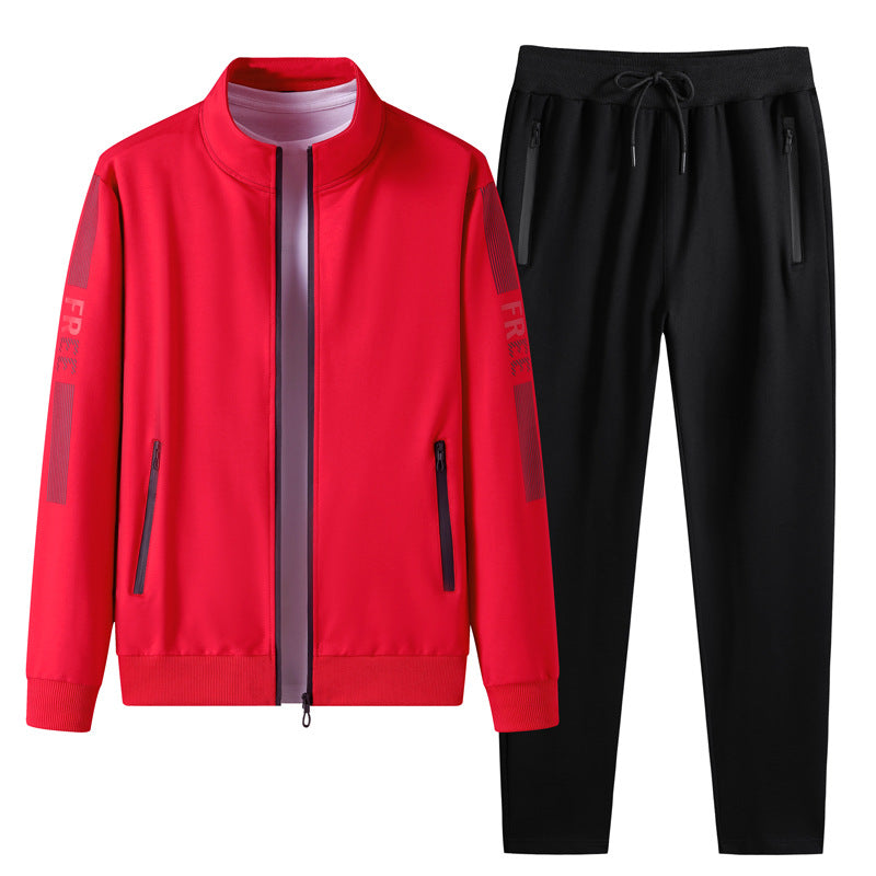 Men’s Sports Tracksuit Set – Cotton Long Sleeve Activewear-HighTouch