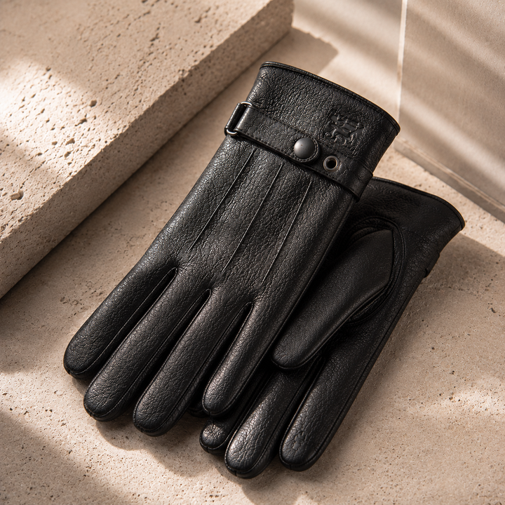 Ashford Leather Gloves - Men's Italian Leather Winter Gloves
