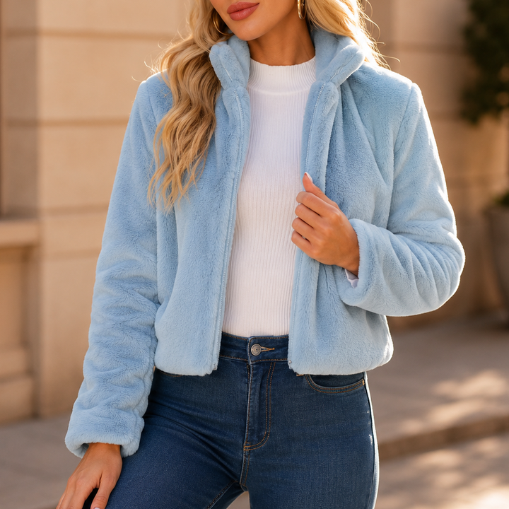 Rowan Velvet Hour Fleece Jacket - Cozy Plush Zip Outerwear