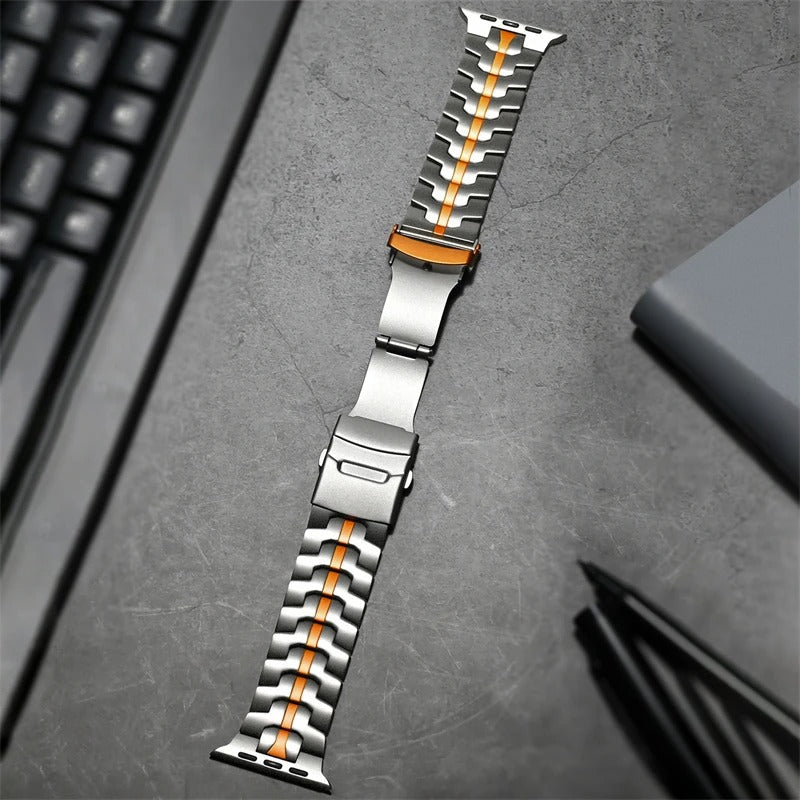 Titan Link Apple Watch Band | Adjustable Metal Strap