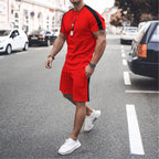 New Men's Short Sleeve Shorts Athletic Suit-HighTouch