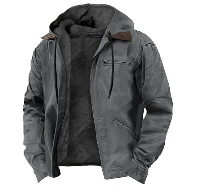 Men’s Winter Hooded Fleece Jacket