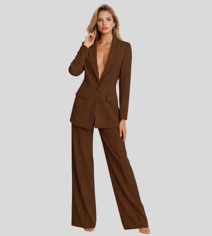 Matilda | Women's Linen Blazer Two-Piece Set