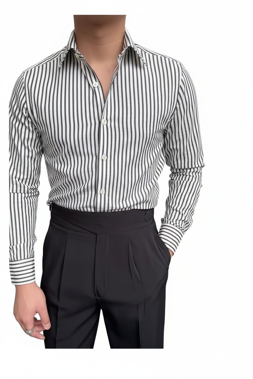Spring Seersucker Series Shirt Men-HighTouch