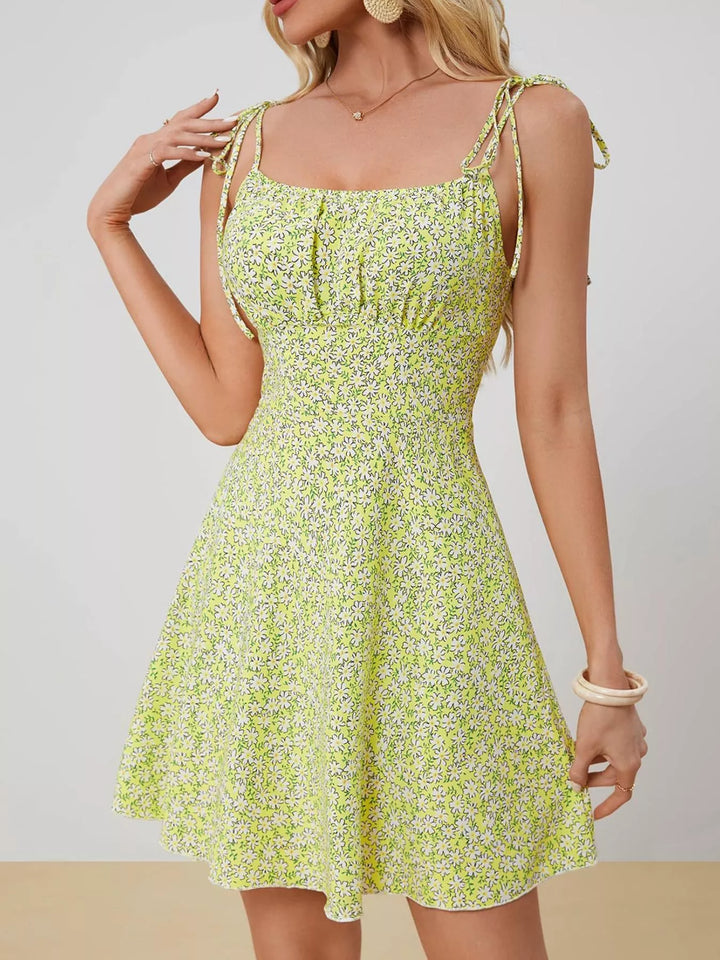 Wildflower Tie-Strap Mini Dress