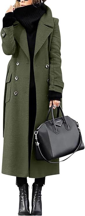 Women’s Thick Wool Extended Coat – Long Warm Winter Overcoat