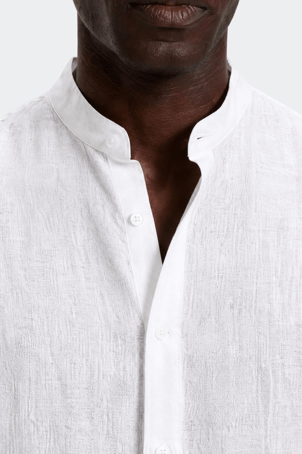Band Collar Shirt Heren Linnen Casual Zomer
