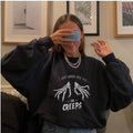 Women’s Halloween Graphic Crew Neck Sweatshirt-HighTouch