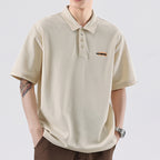 Men's American Retro Letter Print Cotton T-Shirt-HighTouch