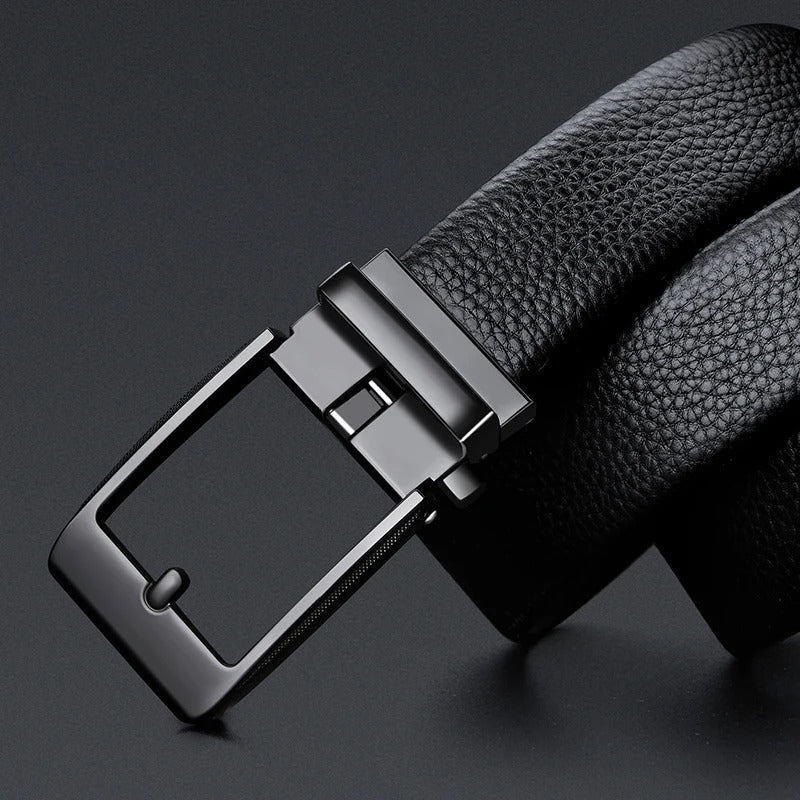 Men's 100% Cowhide Leather Belt | Durable Buckle