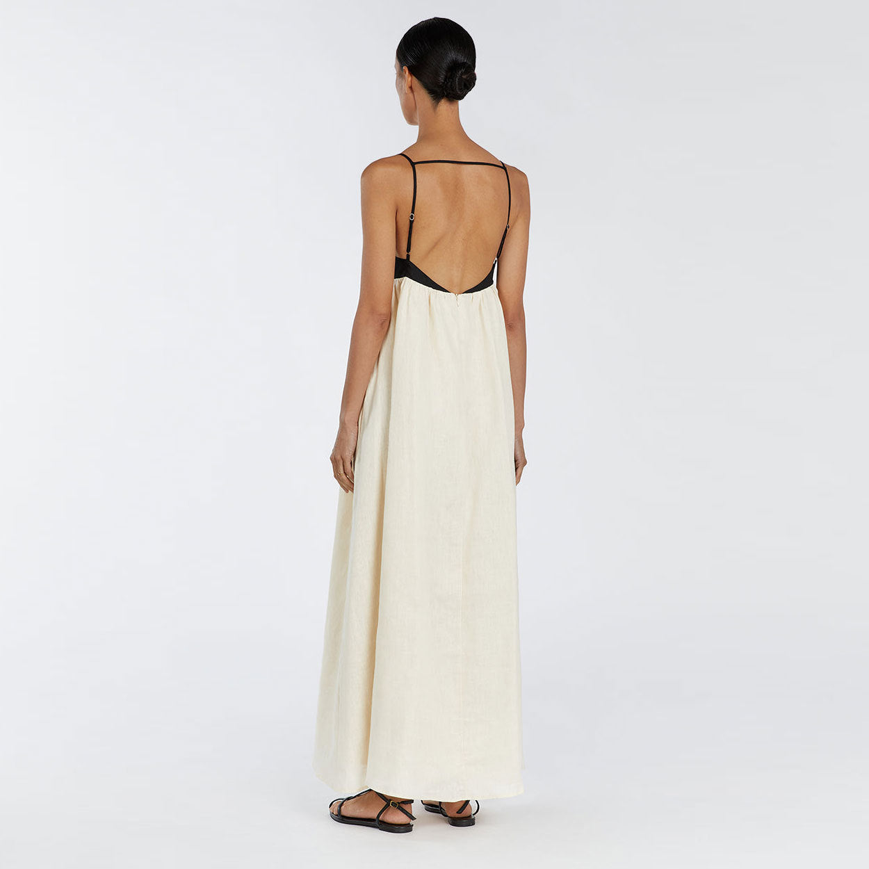 Women's Casual Cotton Linen Sleeveless Dress-HighTouch