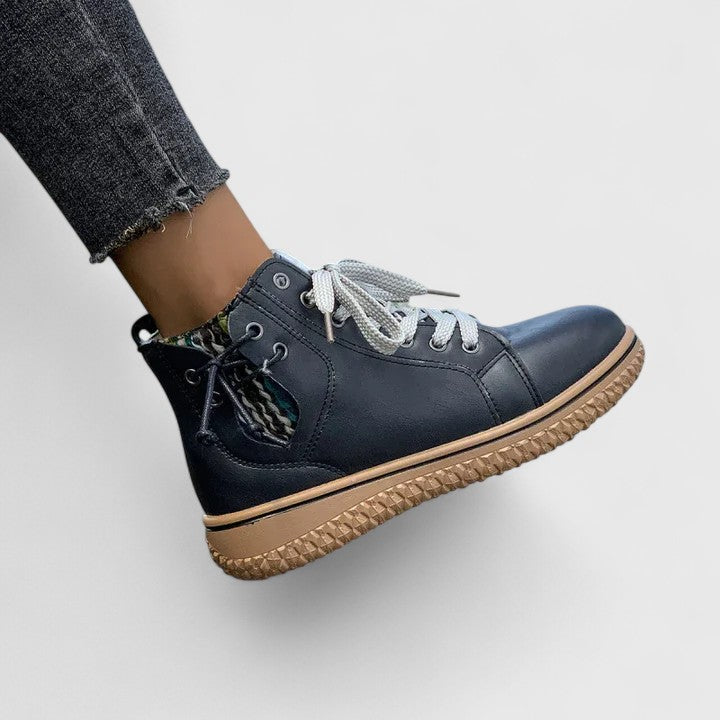 Women's Lace-Up Ankle Boots - Stylish Combat & Walking Booties