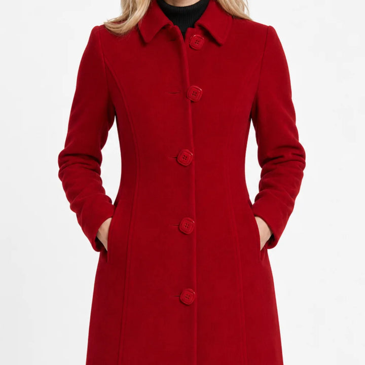 Beatrix Winter Longline Overcoat for Women Elegant Button Coat