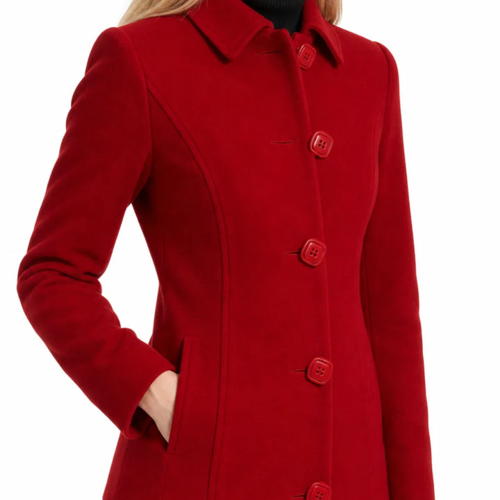 Beatrix Winter Longline Overcoat for Women Elegant Button Coat