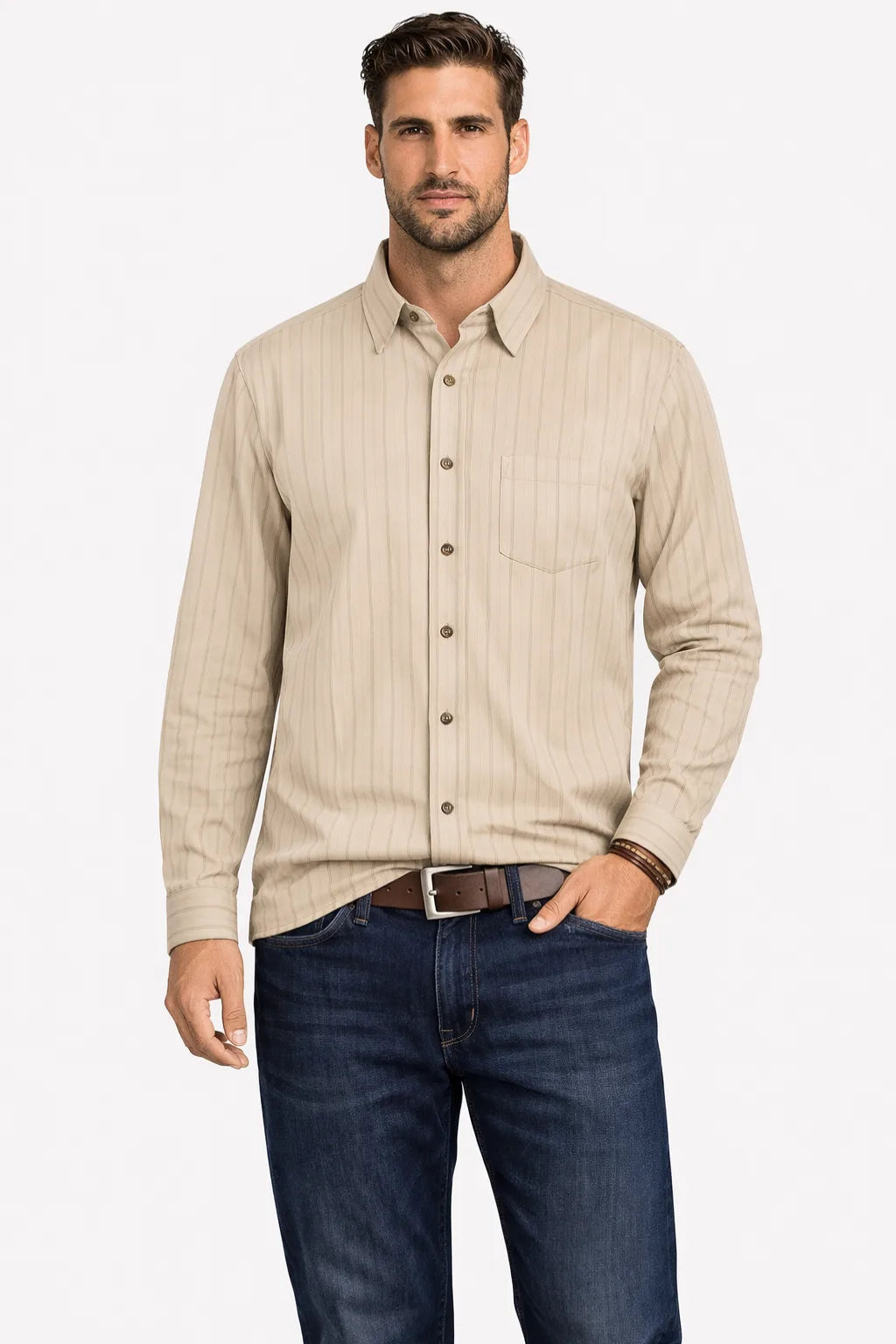 Beau │ Pinstripe Button-Down Shirt