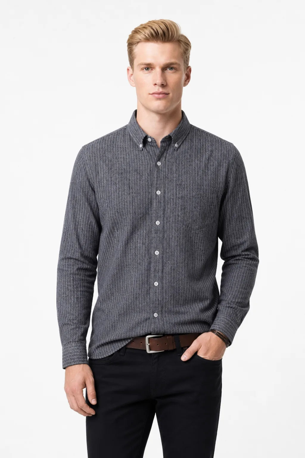 Beau │ Pinstripe Button-Down Shirt