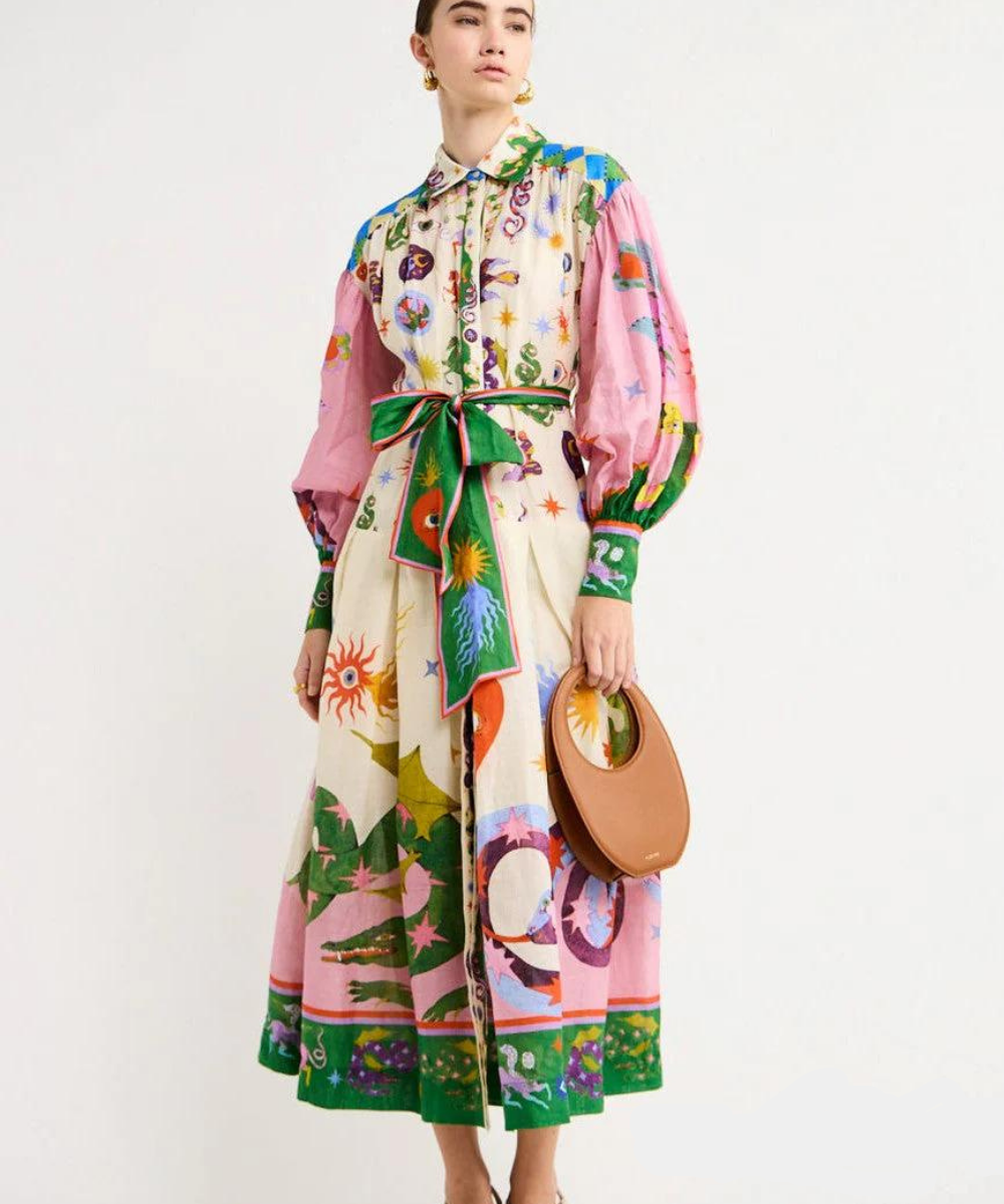 Elegant Vera Peroni Italian Maxi Dress-HighTouch