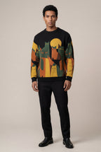James Cat Sweater Sun Motif Limited