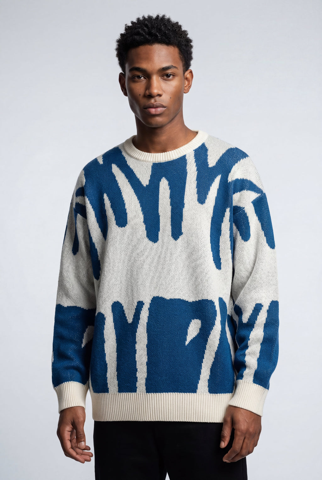James Abstract Intarsia Jumper Luxe