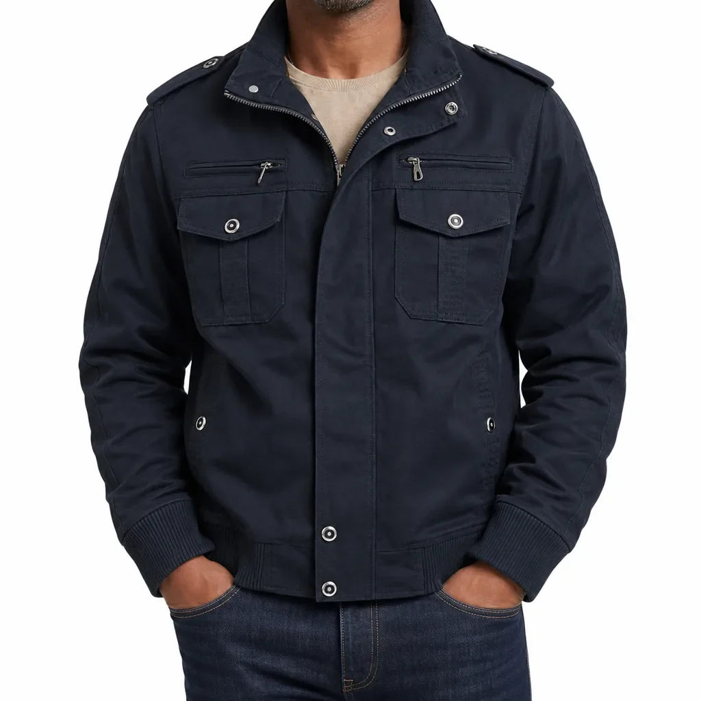 Men's Cotton Bomber Jacket Military Flight Coat