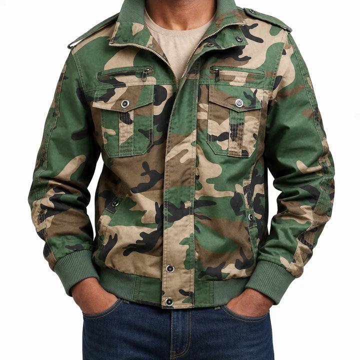 Men's Cotton Bomber Jacket Military Flight Coat