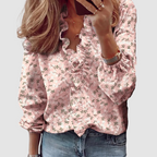 Brielle | Women's Floral Ruffle Long Sleeve Blouse