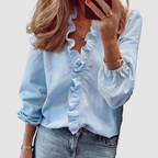 Brielle | Women's Floral Ruffle Long Sleeve Blouse