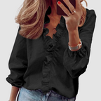 Brielle | Women's Floral Ruffle Long Sleeve Blouse