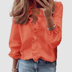 Brielle | Women's Floral Ruffle Long Sleeve Blouse