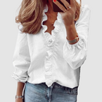 Brielle | Women's Floral Ruffle Long Sleeve Blouse