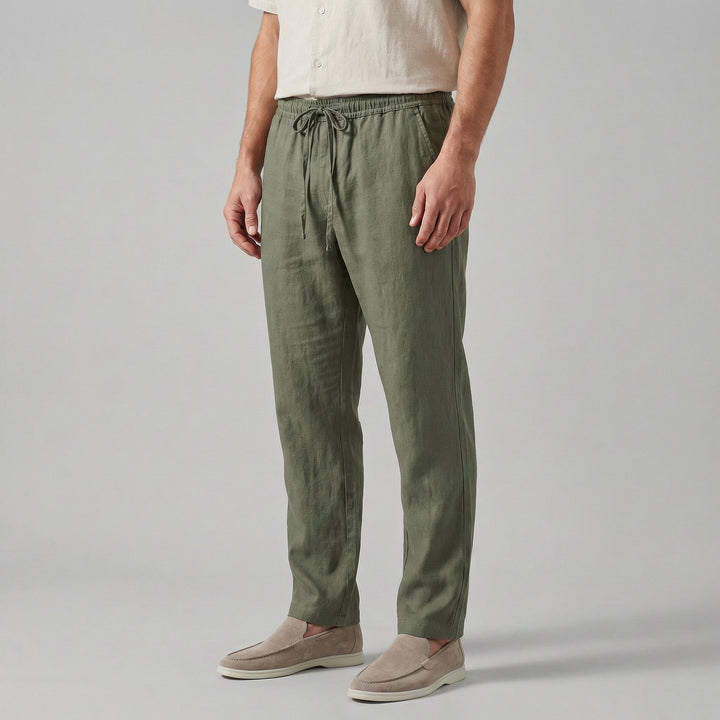 Men's Wide-Leg Trousers - Elegant Casual Pleated Pants