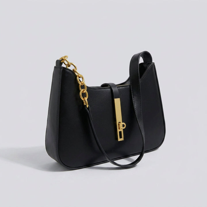 Zara Shoulder Bag - PU Leather Half-Chain Strap
