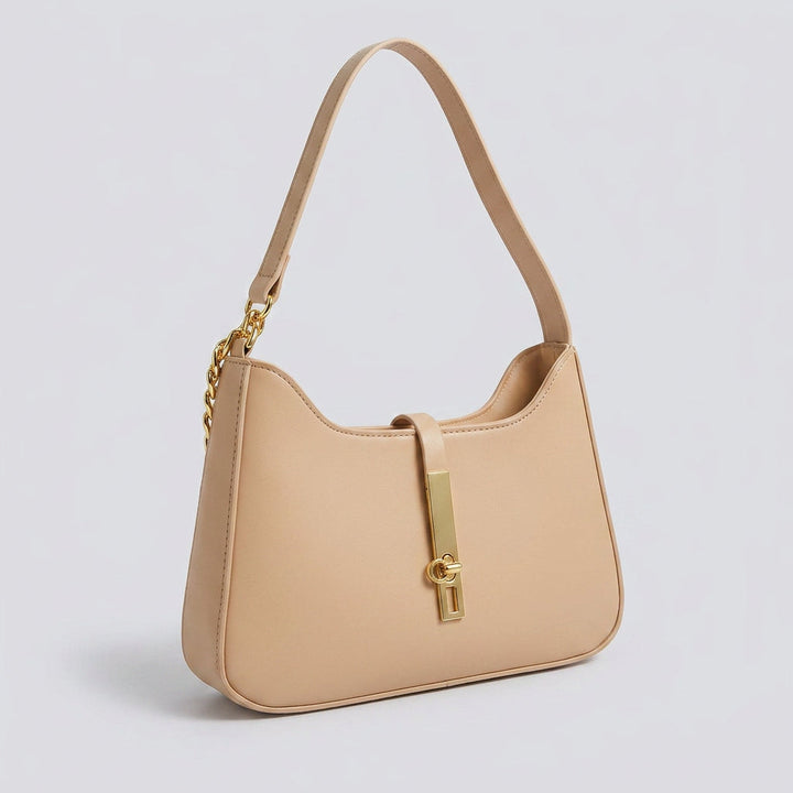 Zara Shoulder Bag - PU Leather Half-Chain Strap