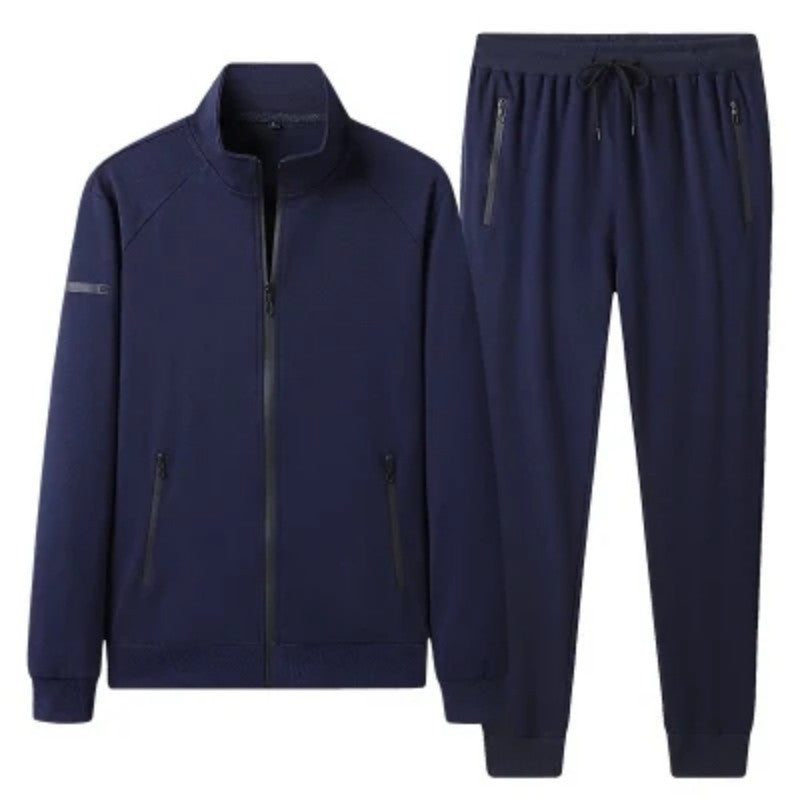 Men’s Cotton Stretch Tracksuit Set – Casual Sportswear Outfit-HighTouch