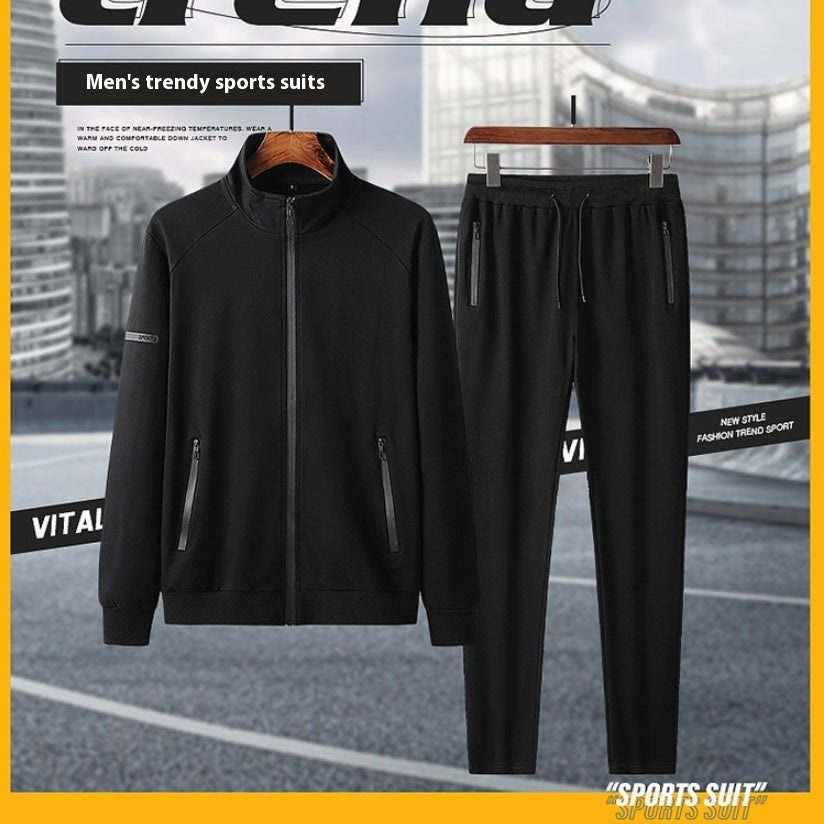 Men’s Cotton Stretch Tracksuit Set – Casual Sportswear Outfit-HighTouch