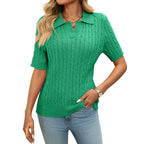 Sweater V-neck Knitted Pullover-HighTouch