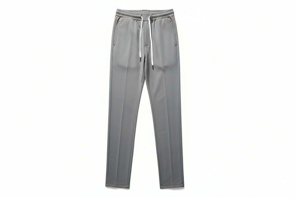 Men's High Waist Straight Leg Trousers-HighTouch