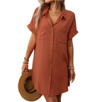 Women's Striped Cotton & Linen Dress Shirt-HighTouch