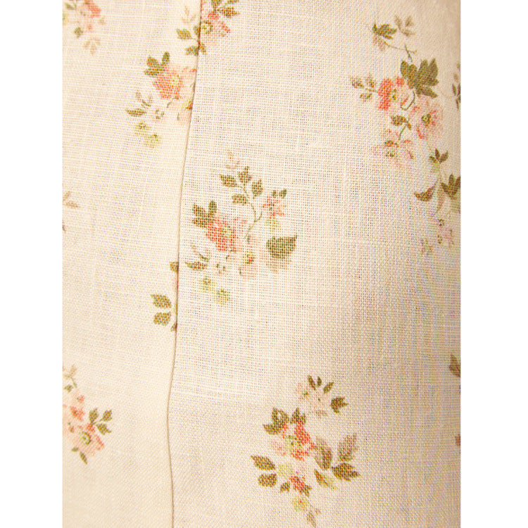 Linen Floral Sleeveless Dress | Slimming Waist Lady Style-HighTouch