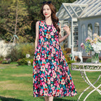 Women's Printed Viscose Dress – Plus Size Extended Fit Collection-HighTouch