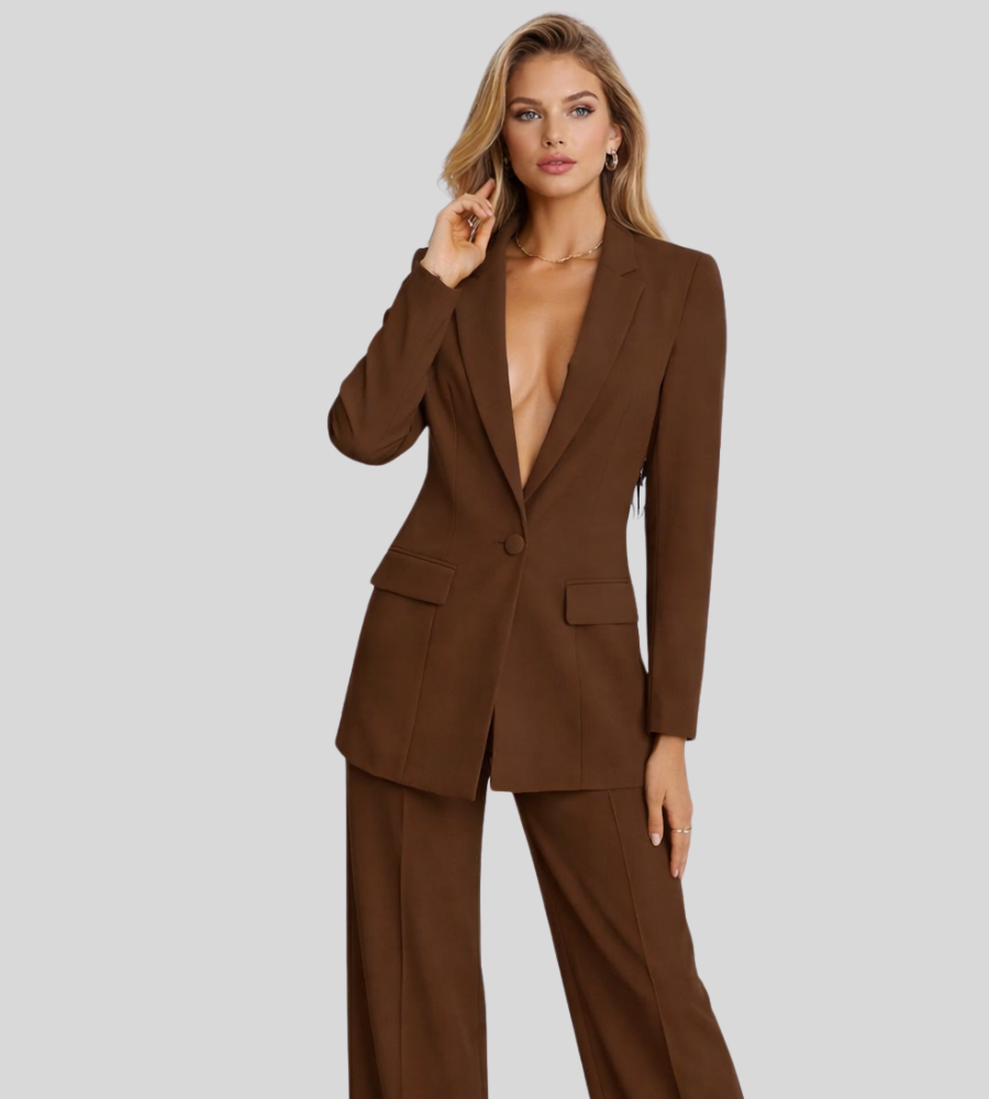 Matilda | Women's Linen Blazer Two-Piece Set