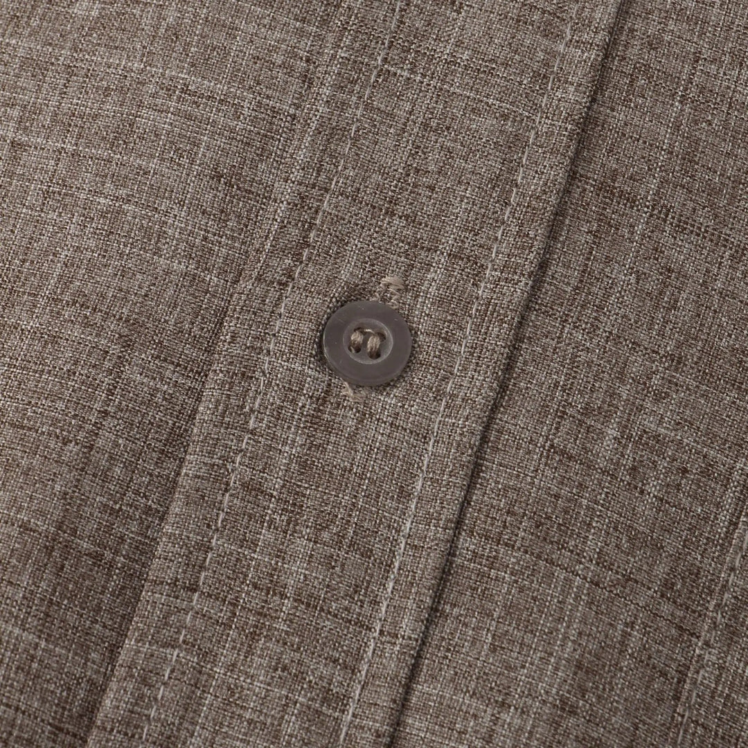 Men's Cotton-Linen Short Sleeve Shirt