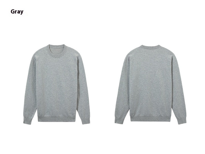 Men’s Loose Fit Round Neck Sweater – Casual Knit Pullover-HighTouch