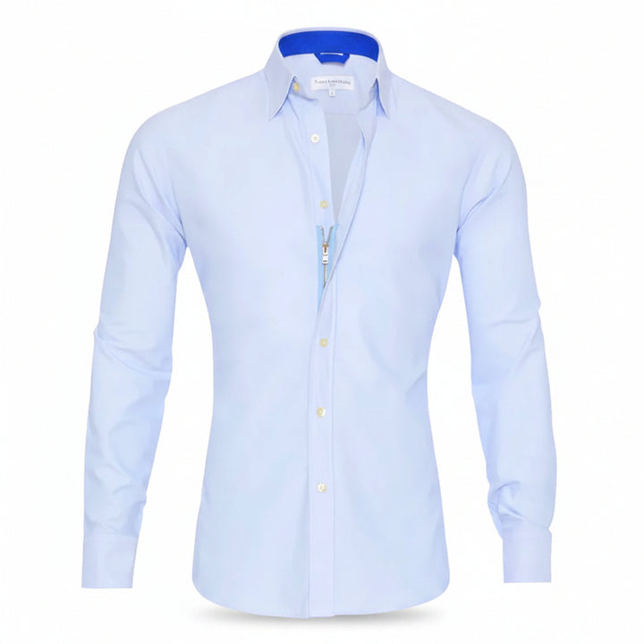 Men’s Slim Fit Long Sleeve Shirt – Comfortable Stretch Cotton-HighTouch