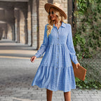 Women’s Elegant High Waist Flounced Dress – Stylish Office Look-HighTouch