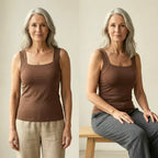 Calista | Women's Square Neck Built-In Bra Tank Top